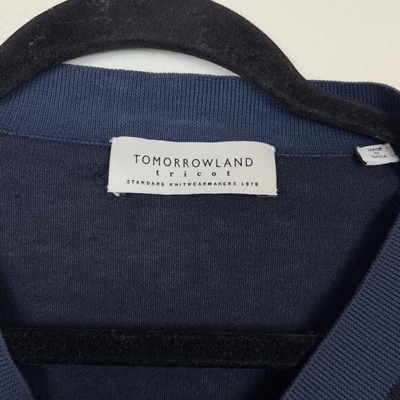 Tomorrowland Toriko Tricot Knit Silk Cashmere Button Front Preppy Cardigan Large - Picture 3 of 5